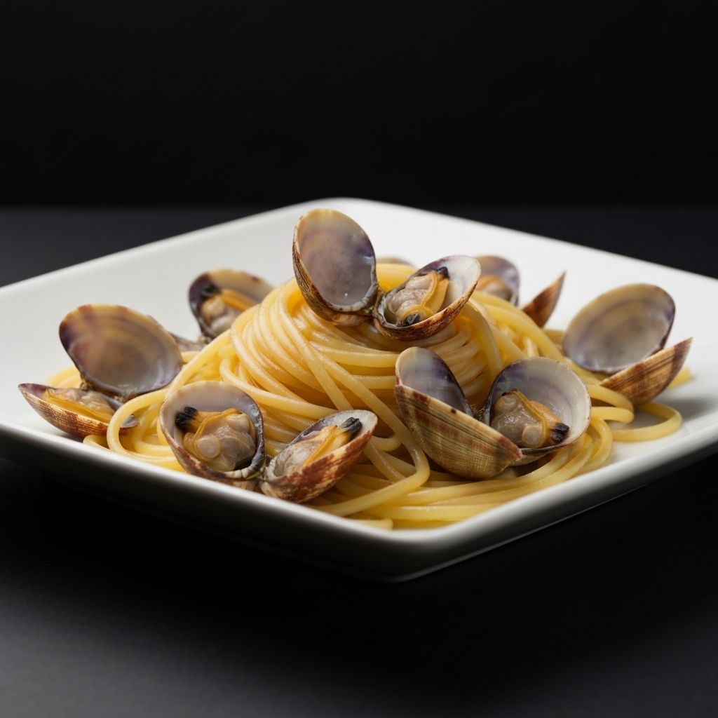 Spaghetti alle Vongole Piatto fumante di spaghetti alle vongole fresche servito al Ristorante del Parco di Treviglio